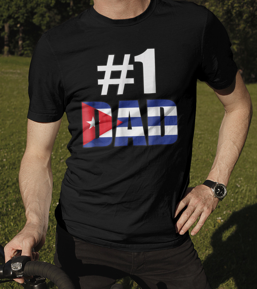 1 Dad Cuba Flag T-Shirt