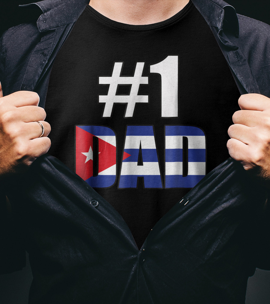 1 Dad Cuba Flag T-Shirt