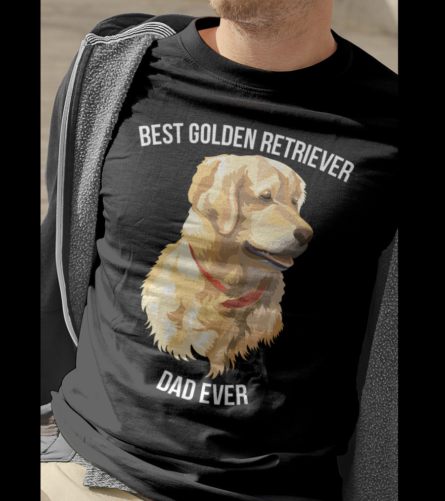 BEST GOLDEN RETRIEVER DAD EVER Retriever Dog Mens77 T-Shirt
