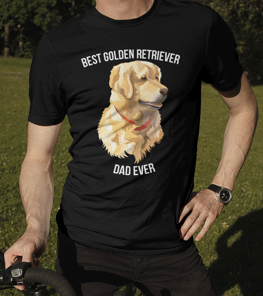 BEST GOLDEN RETRIEVER DAD EVER Retriever Dog Mens77 T-Shirt
