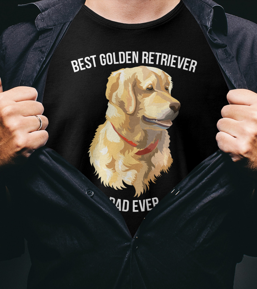 BEST GOLDEN RETRIEVER DAD EVER Retriever Dog Mens77 T-Shirt