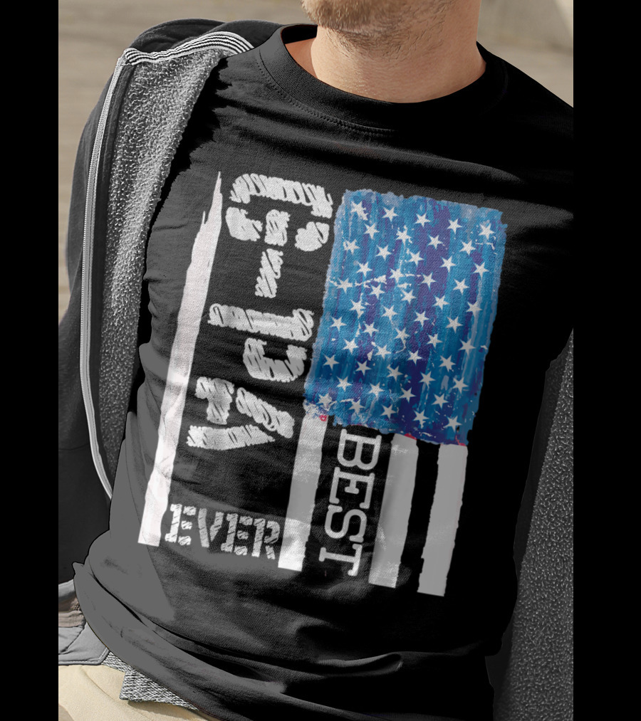 Best GPa Ever Distressed American Flag Best T-Shirt