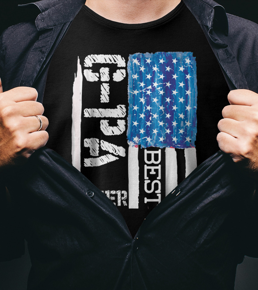 Best GPa Ever Distressed American Flag Best T-Shirt