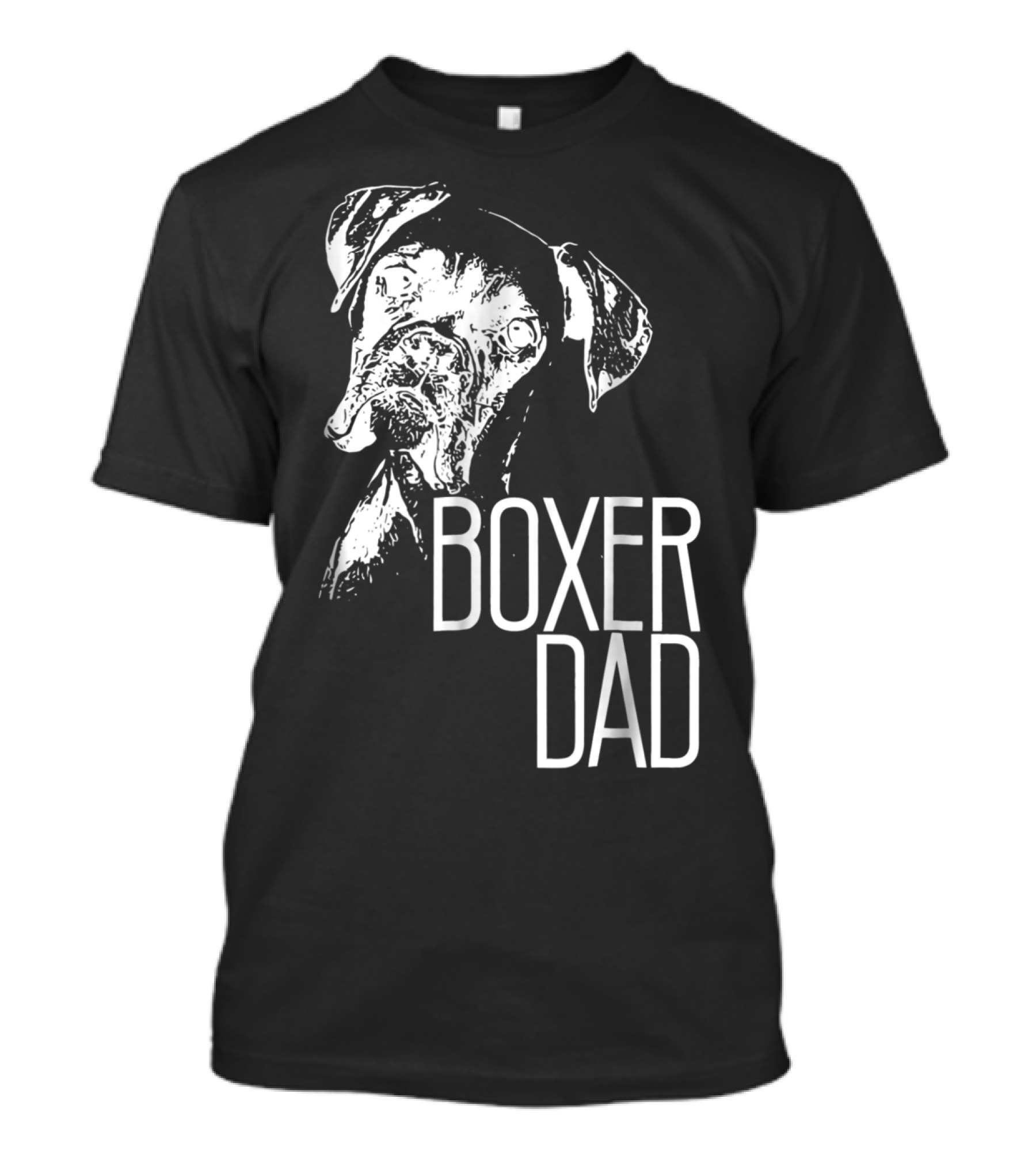 Boxer Dad Dog Face T-Shirt