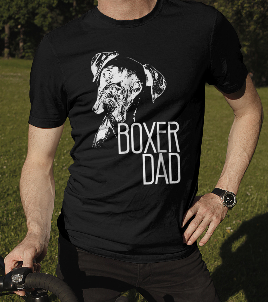 Boxer Dad Dog Face T-Shirt