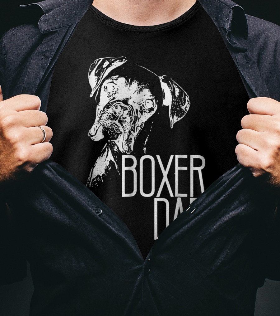 Boxer Dad Dog Face T-Shirt