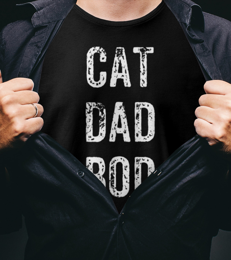 Cat Dad Bod Funny Pet Owner Fitness T-Shirt