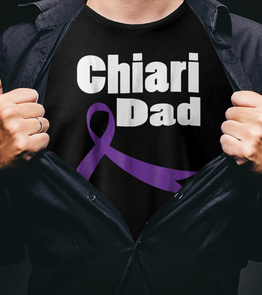Chiari Malformation Dad Awareness Purple T-Shirt