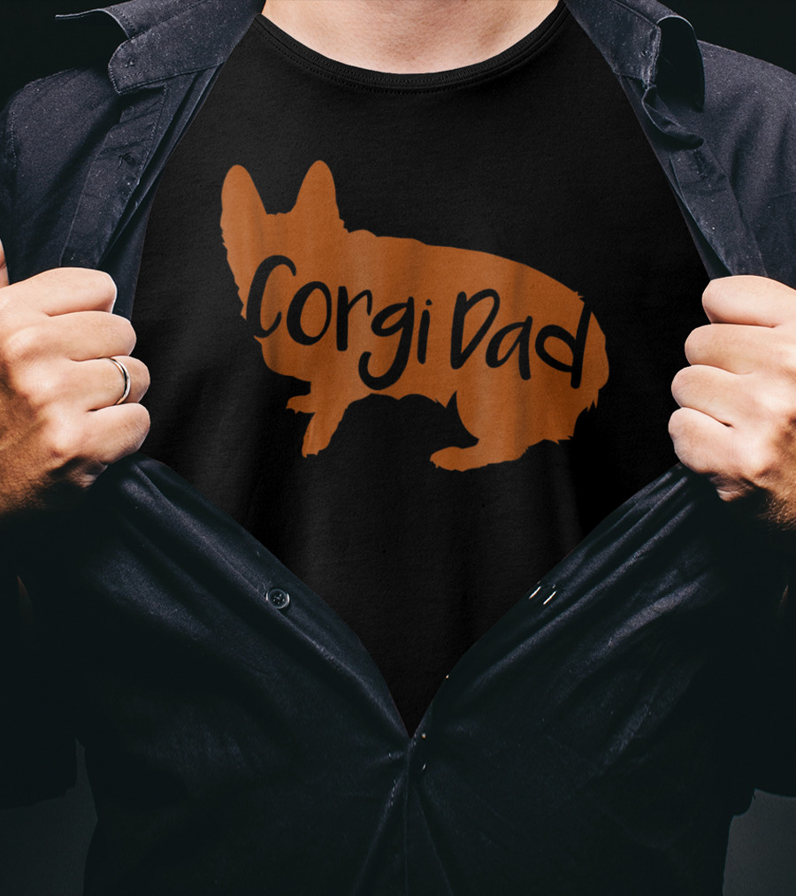 Corgi Dad Lover Dog T-Shirt