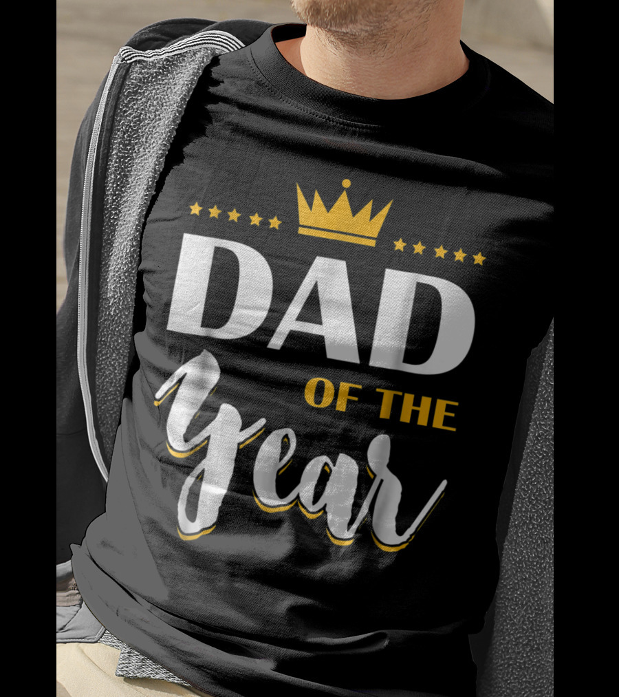 Dad Of The Year Crown Stars T-Shirt