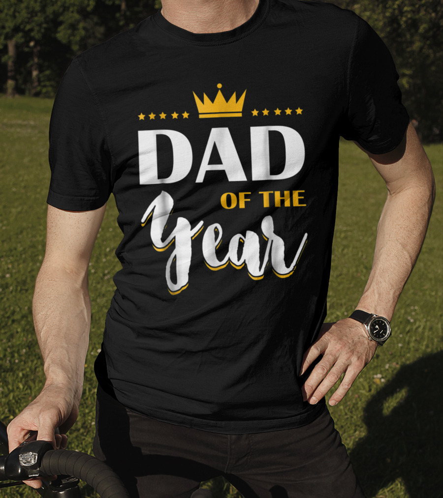 Dad Of The Year Crown Stars T-Shirt