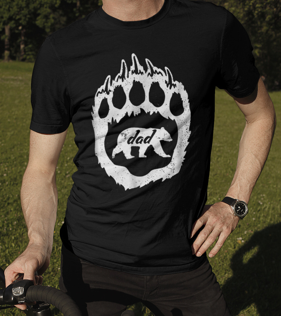 Dad Bear Paw52 Graphic With Bear T-Shirt