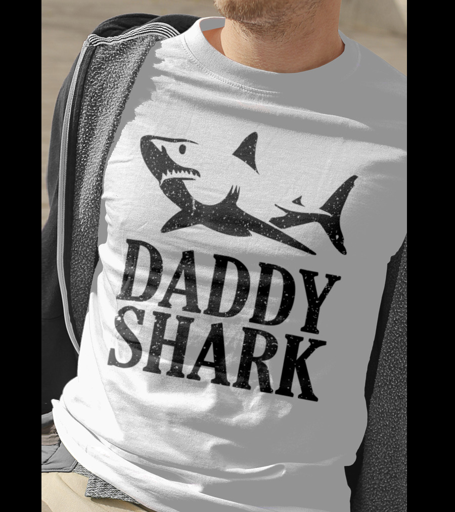 Daddy Shark Dad Of The Birthday Boy Daddy Shark T-Shirt
