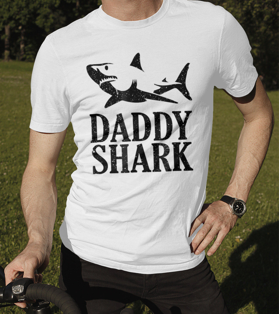 Daddy Shark Dad Of The Birthday Boy Daddy Shark T-Shirt