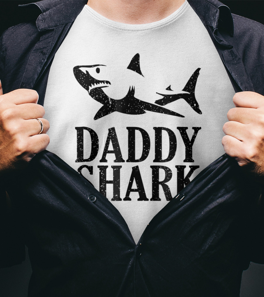Daddy Shark Dad Of The Birthday Boy Daddy Shark T-Shirt