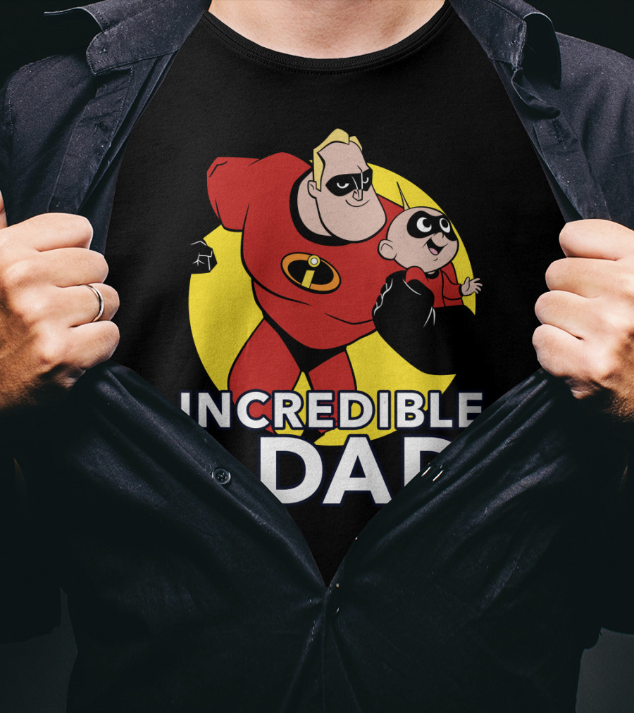 Disney Pixar Incredibles 2 Incredible Dad Jack Jack And Dad T-Shirt