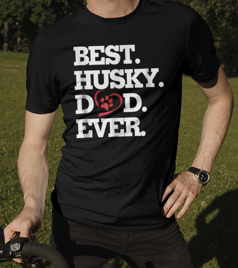 BEST HUSKY DAD EVER Dog Lover HUSKY27 T-Shirt
