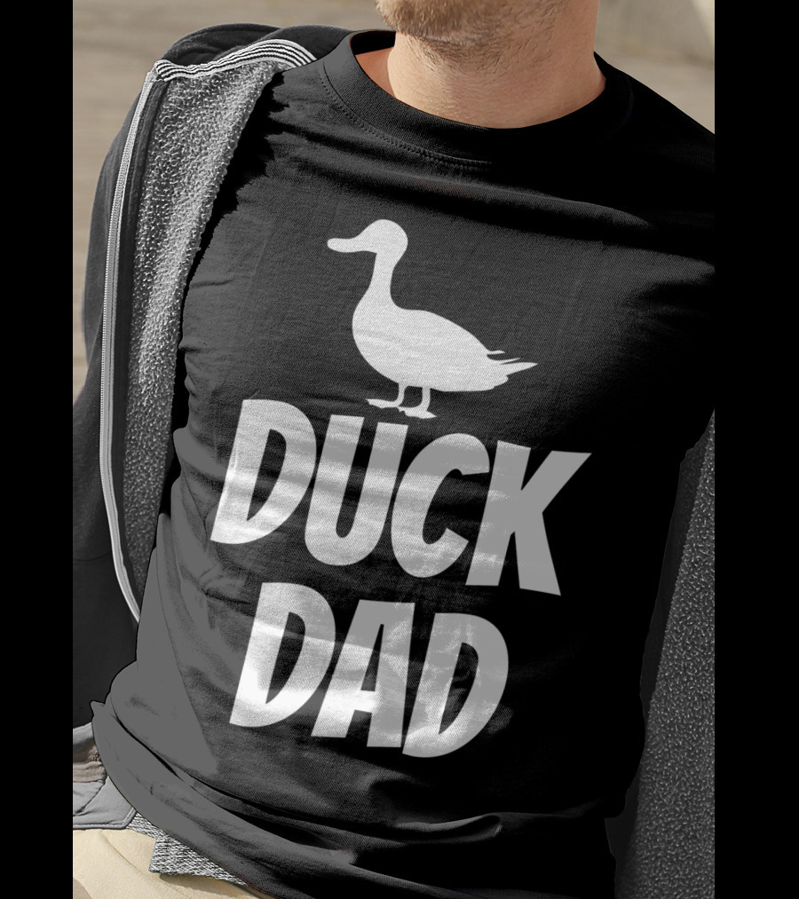 Duck Dad Funny Cute Duck Pet Black42 Duck Dad T-Shirt