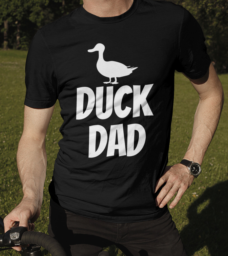 Duck Dad Funny Cute Duck Pet Black42 Duck Dad T-Shirt