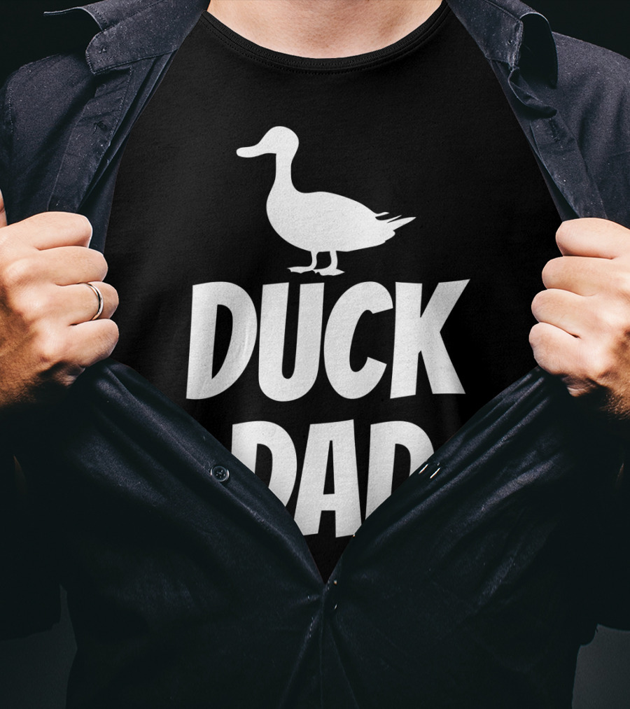 Duck Dad Funny Cute Duck Pet Black42 Duck Dad T-Shirt