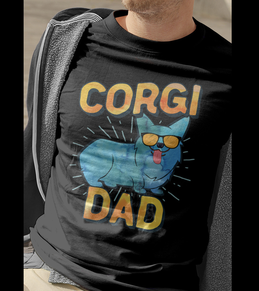 Corgi Dad Men Pembroke Welsh Corgi Sunglasses 85 T-Shirt