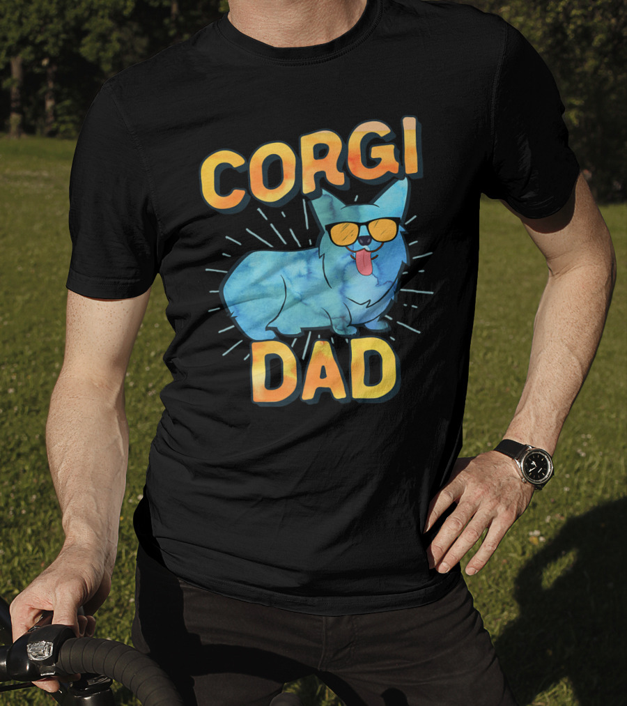 Corgi Dad Men Pembroke Welsh Corgi Sunglasses 85 T-Shirt