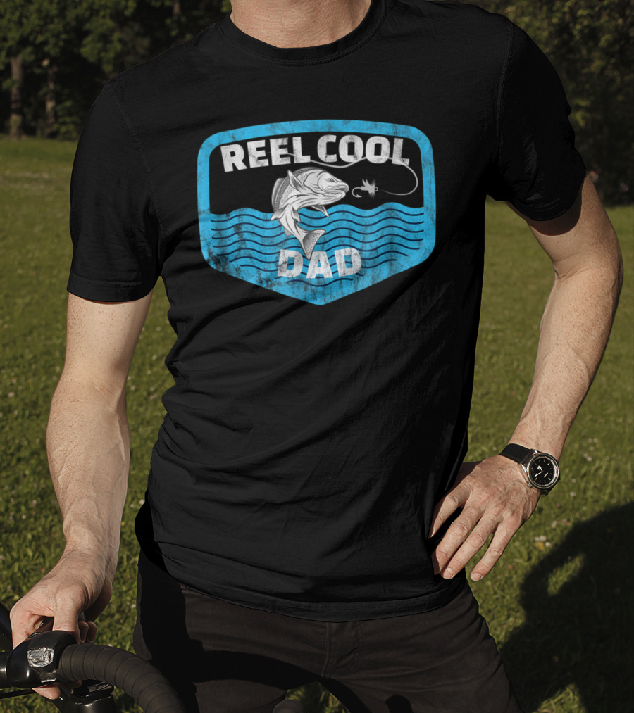 Reel Cool Dad Fathers Day Fishing Fish80 T-Shirt