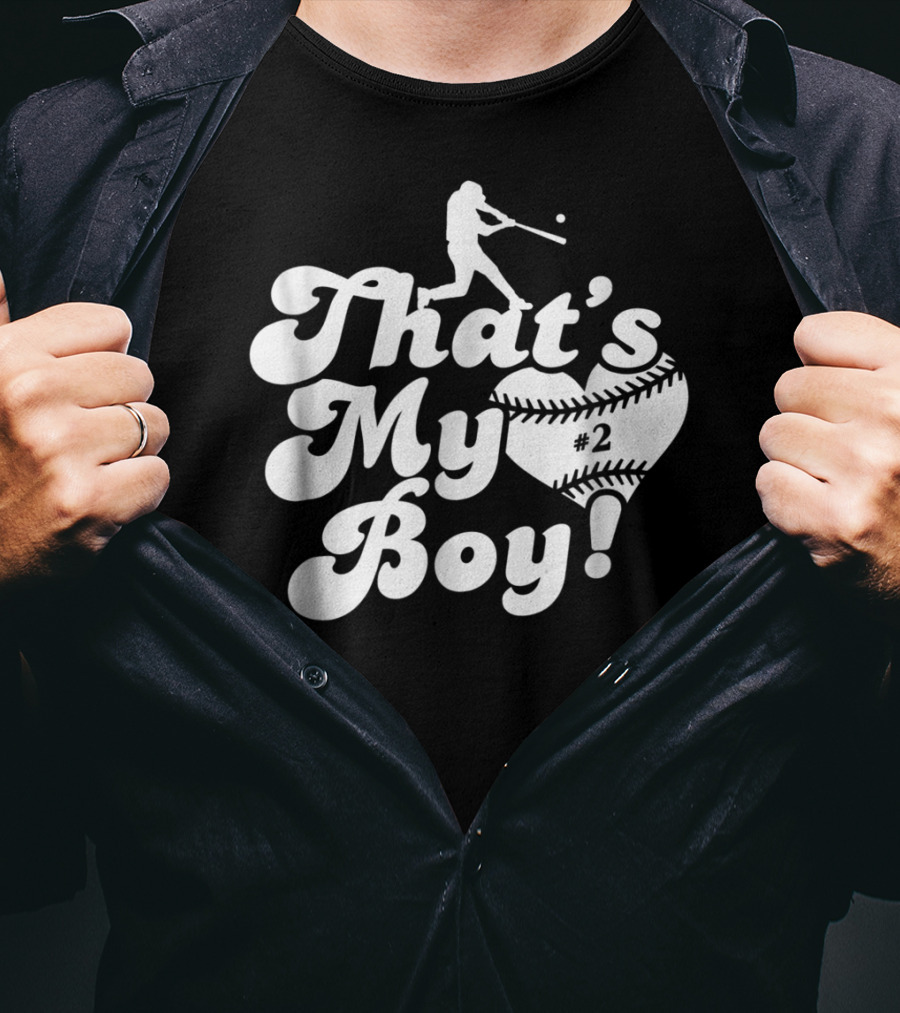 That's My Boy Heart #2 Baseball Player T-Shirt