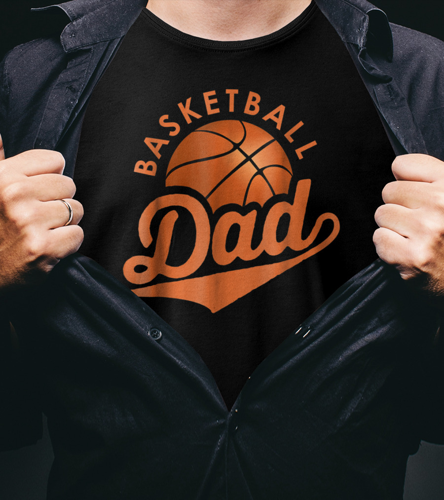 Basketball Dad Funny Father Bball Men46 Sports T-Shirt
