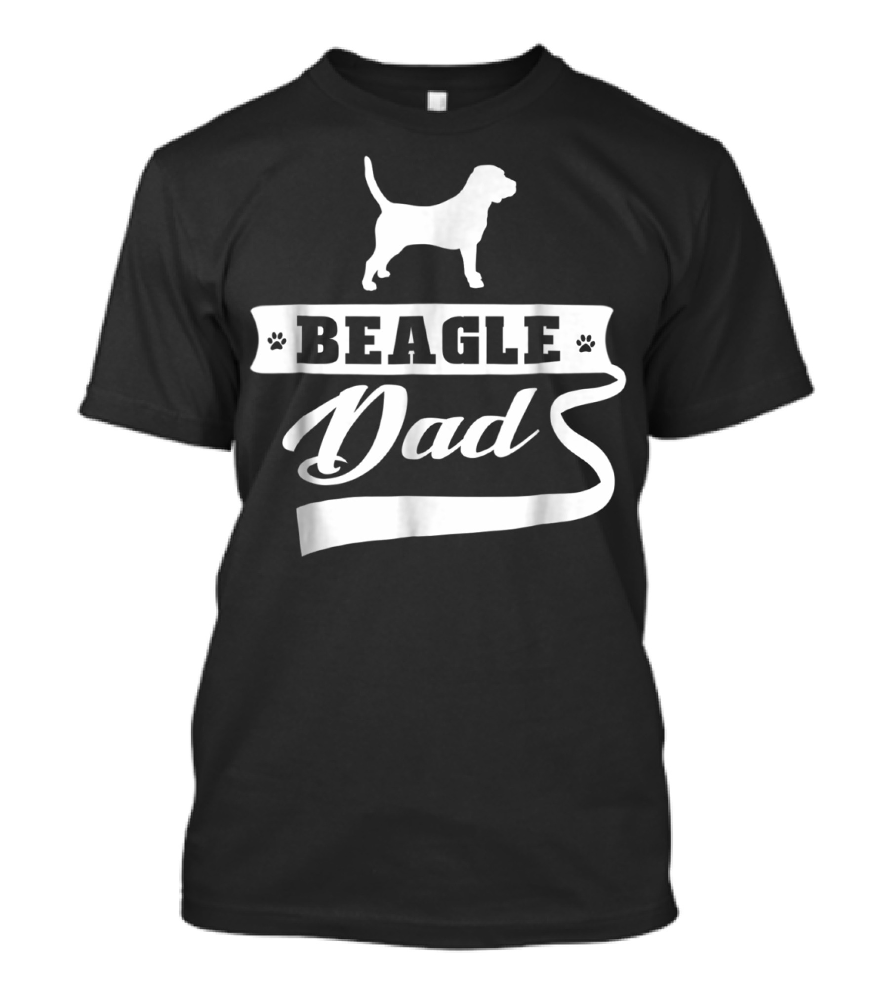 Beagle Dad Dog Mens Animal Dogs Paw Prints T-Shirt
