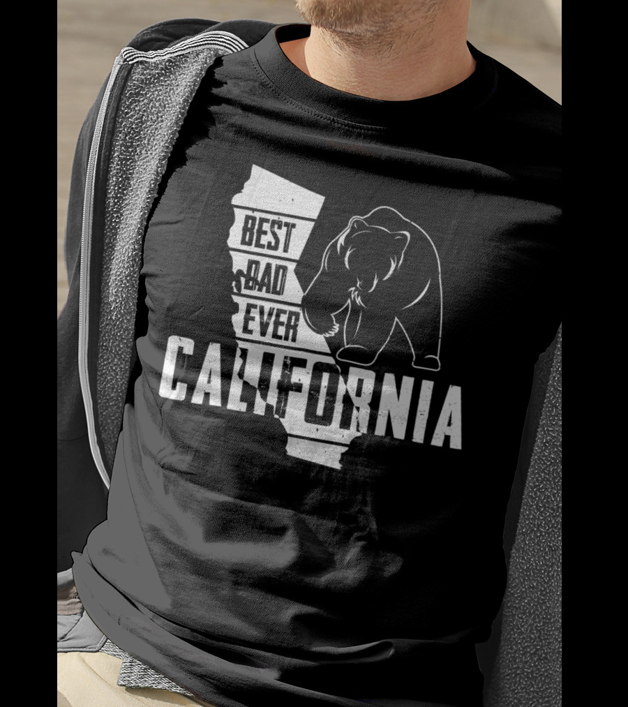 Best Dad Ever California Bear State Pride T-Shirt