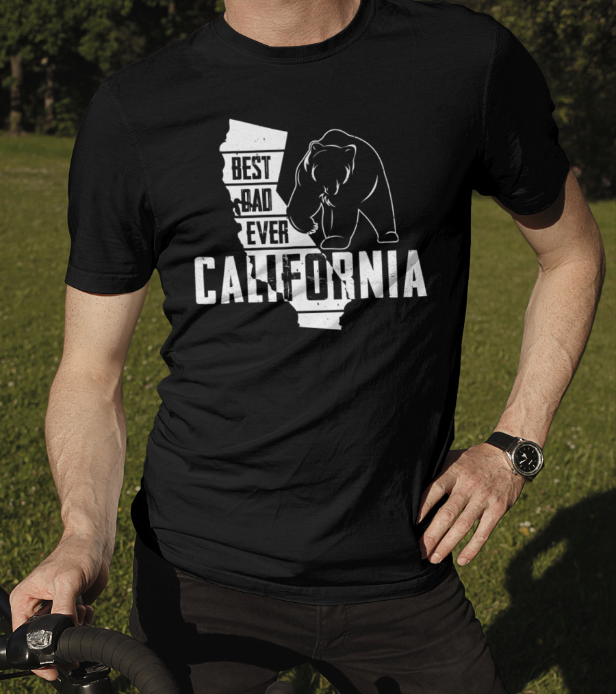 Best Dad Ever California Bear State Pride T-Shirt