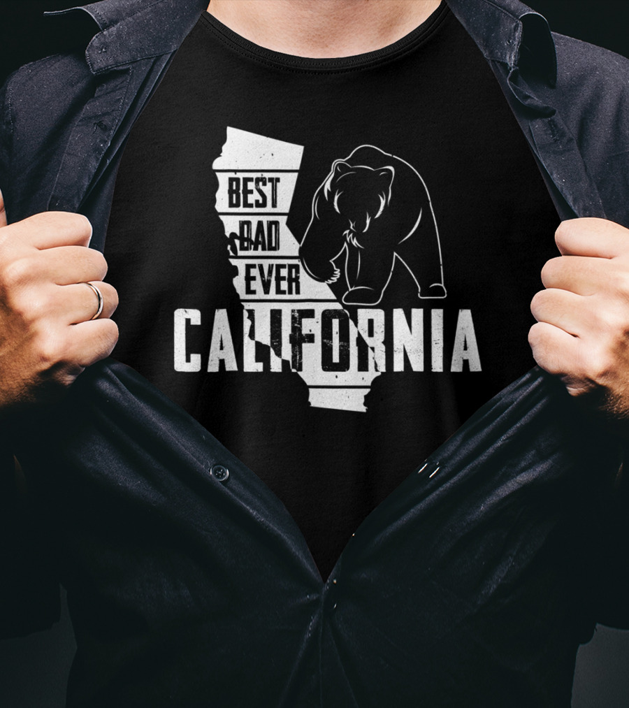 Best Dad Ever California Bear State Pride T-Shirt