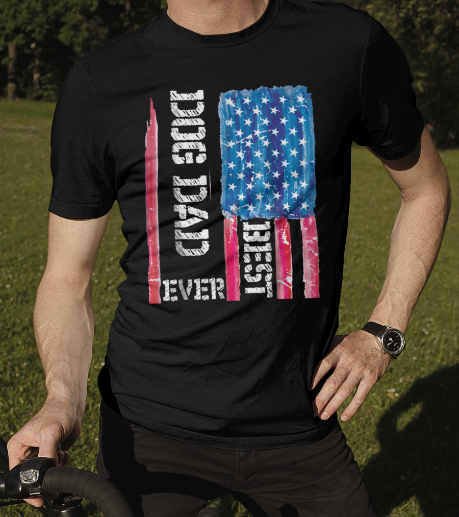 Best Dog Dad Ever Distressed USA Flag T-Shirt