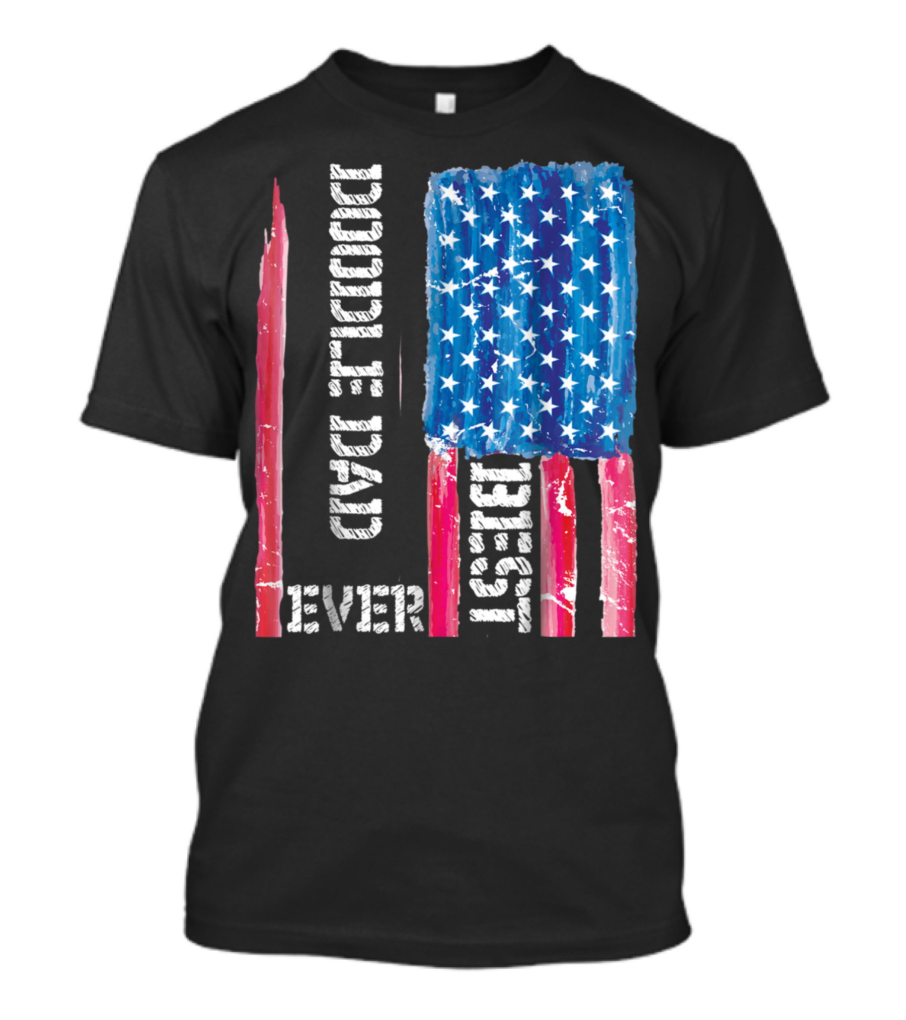 Best Doodle Dad Ever American Flag Distressed Patriotic T-Shirt