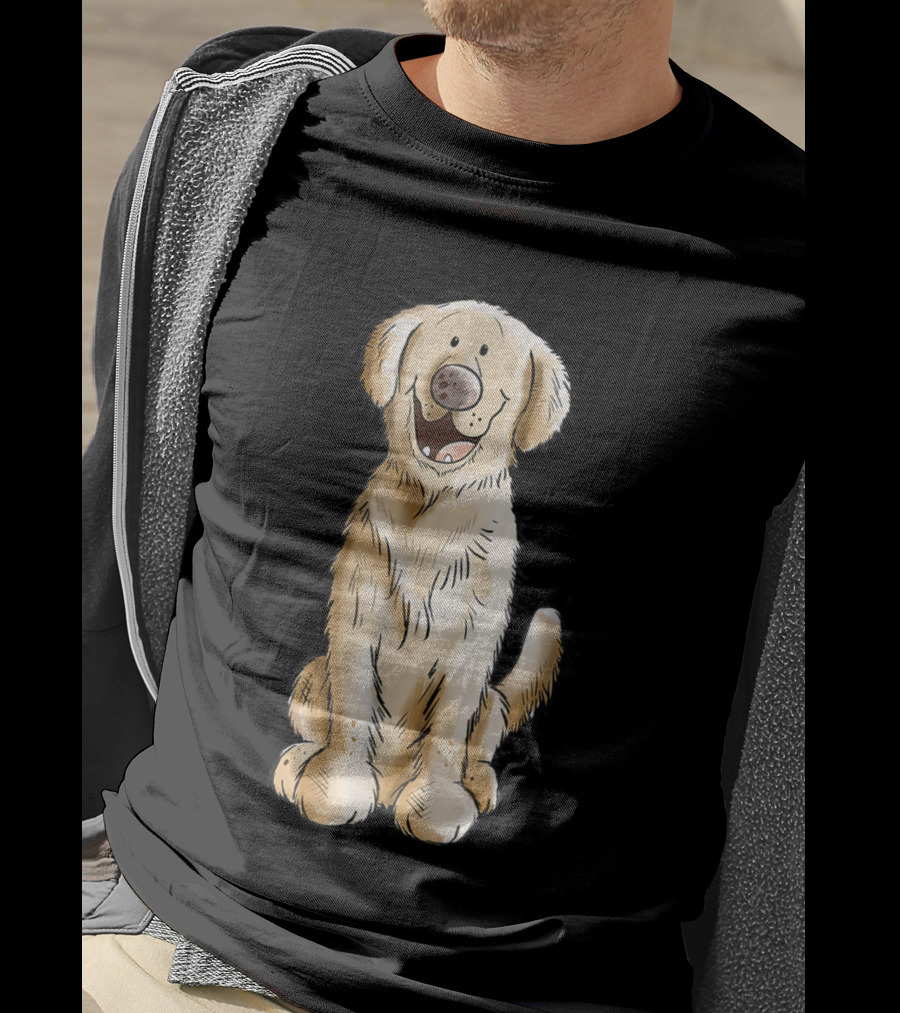 Golden Retriever I Dog Mom Dad Cool T-Shirt