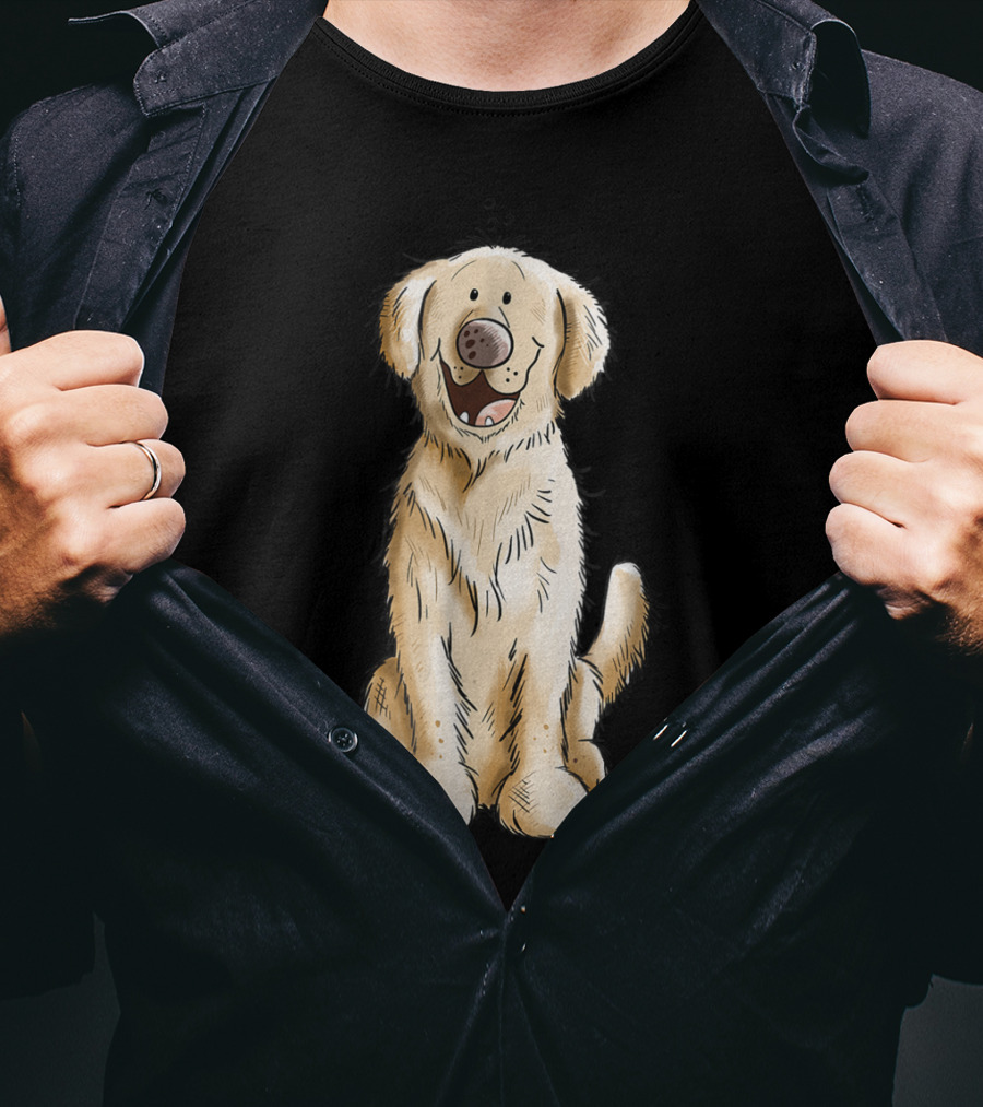 Golden Retriever I Dog Mom Dad Cool T-Shirt