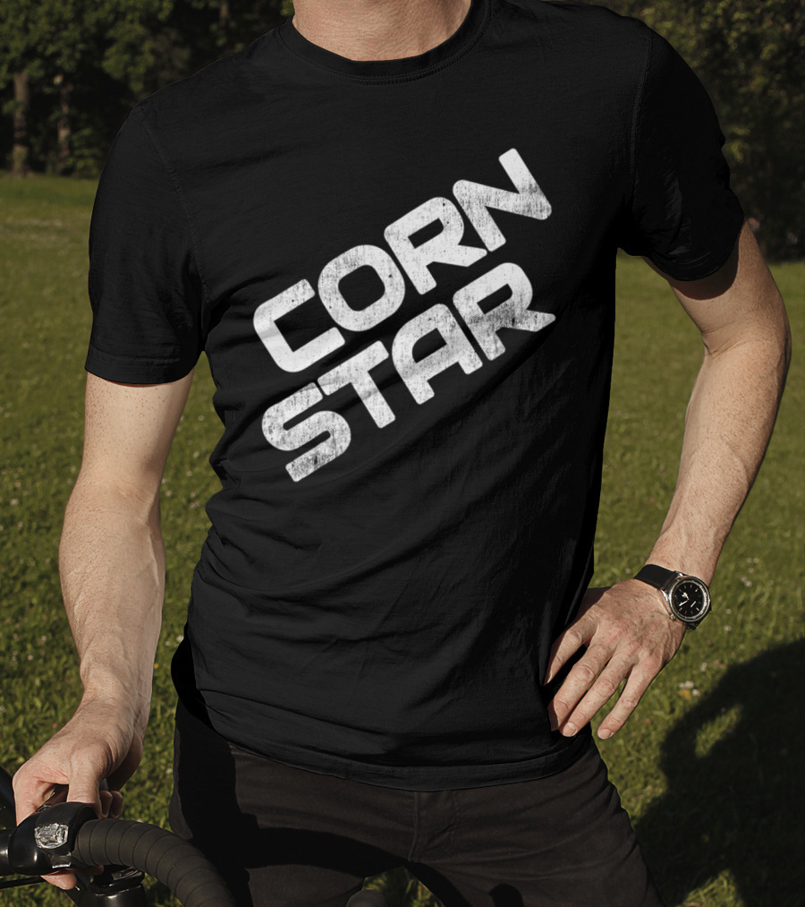 Corn Star Funny Dad Fathers Cornhole Bar Beer Toss Game T-Shirt