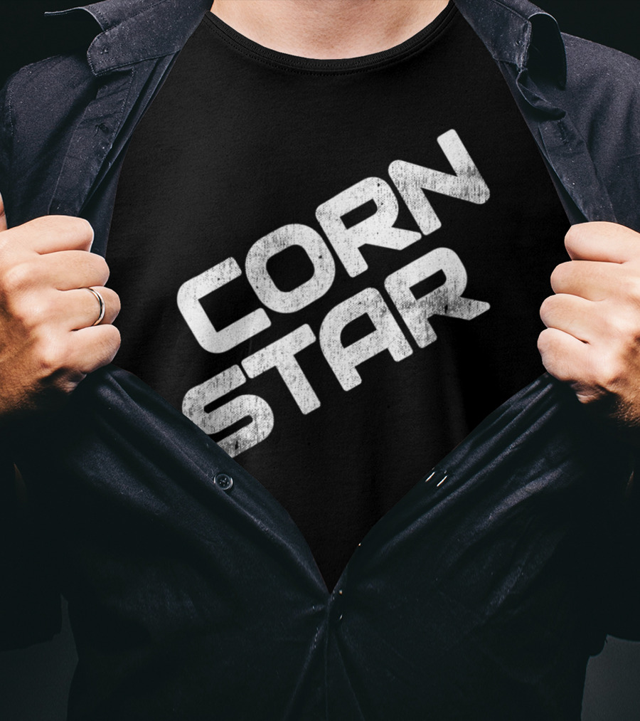 Corn Star Funny Dad Fathers Cornhole Bar Beer Toss Game T-Shirt