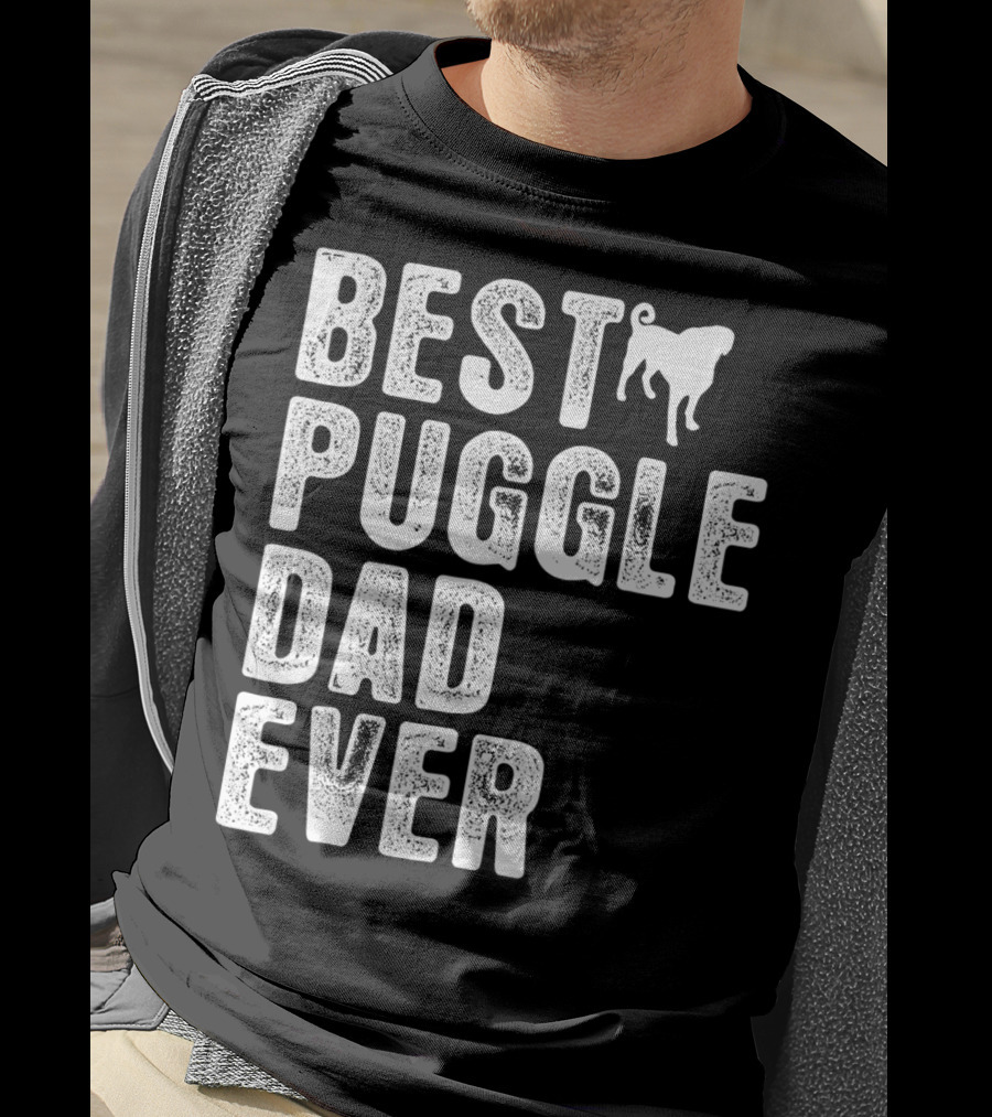 Best Puggle Dad Ever Pug T-Shirt
