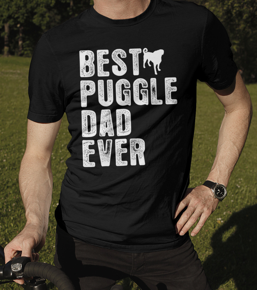 Best Puggle Dad Ever Pug T-Shirt