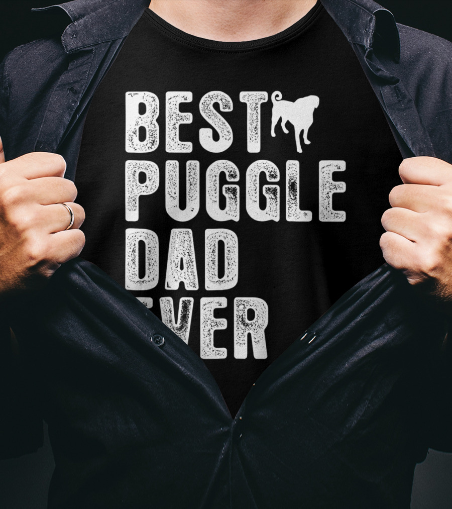 Best Puggle Dad Ever Pug T-Shirt