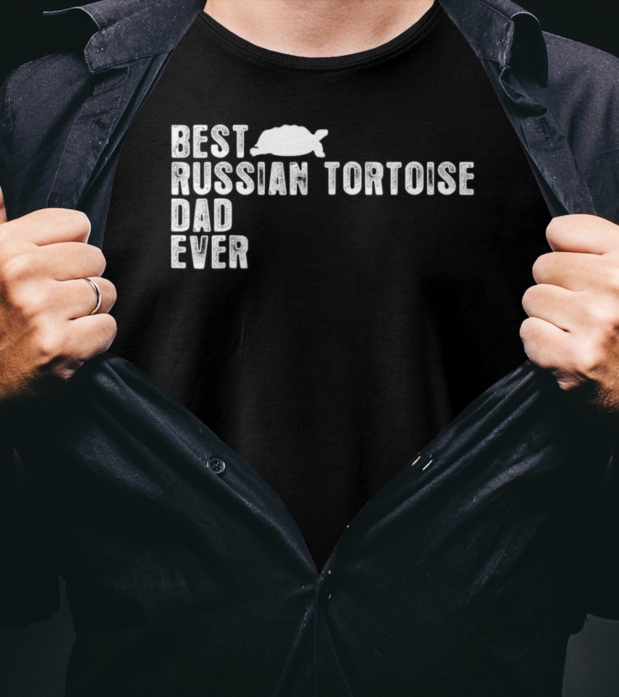 BEST RUSSIAN TORTOISE DAD EVER Iconic Pet Lover Statement With Tortoise T-Shirt