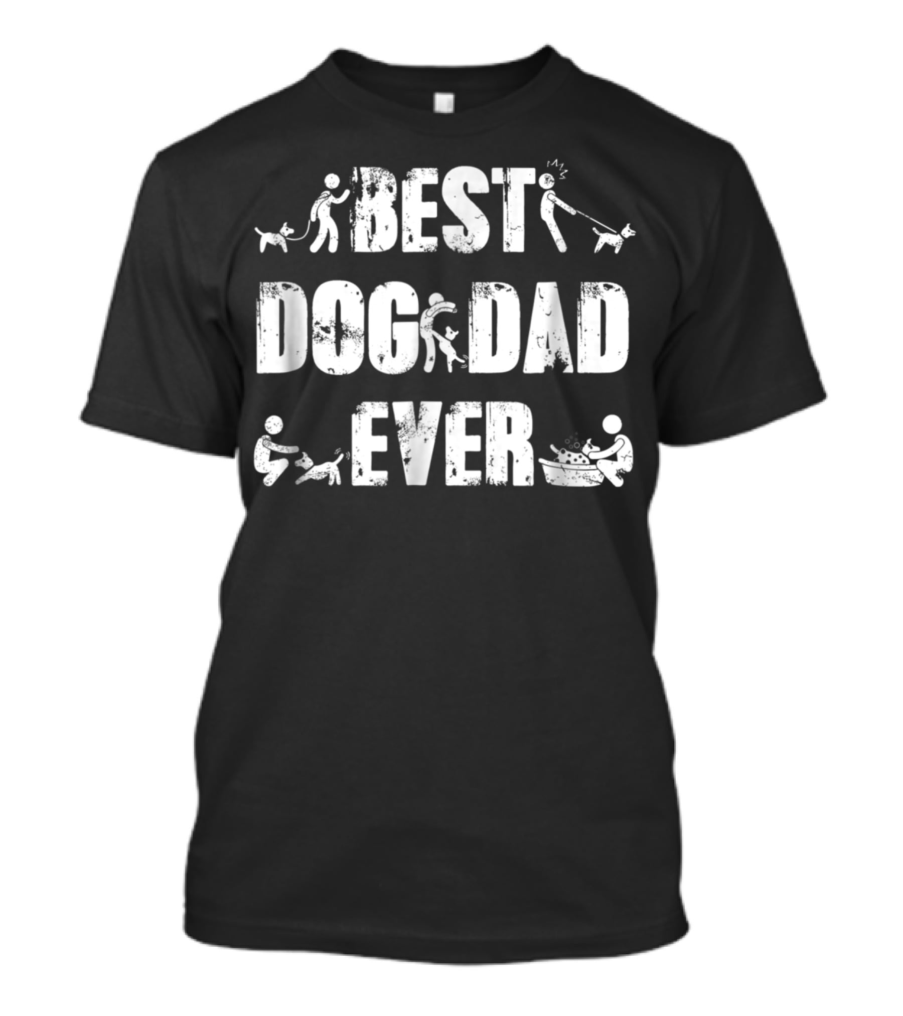 Best Dog Dad Ever Funny For Dog Lovers Playful Activities Icons T-Shirt