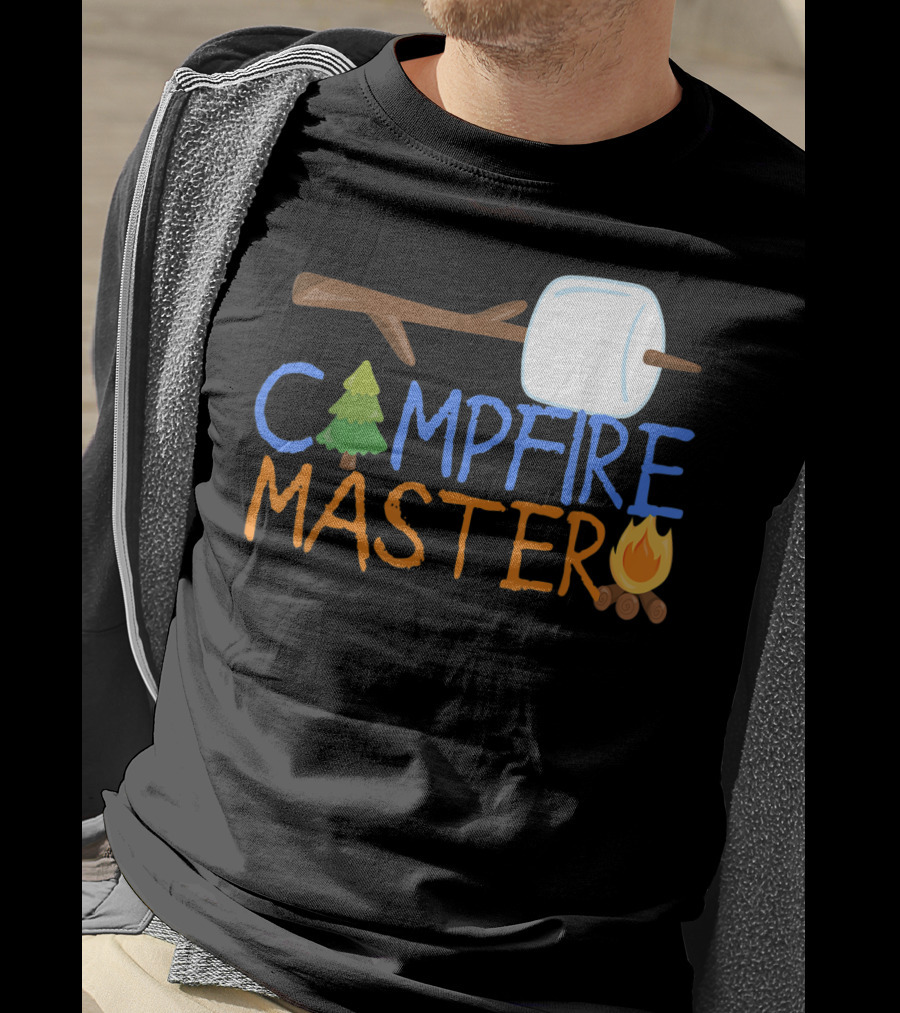 Campfire Master Dad Camping S'Mores Bonfire85 T-Shirt