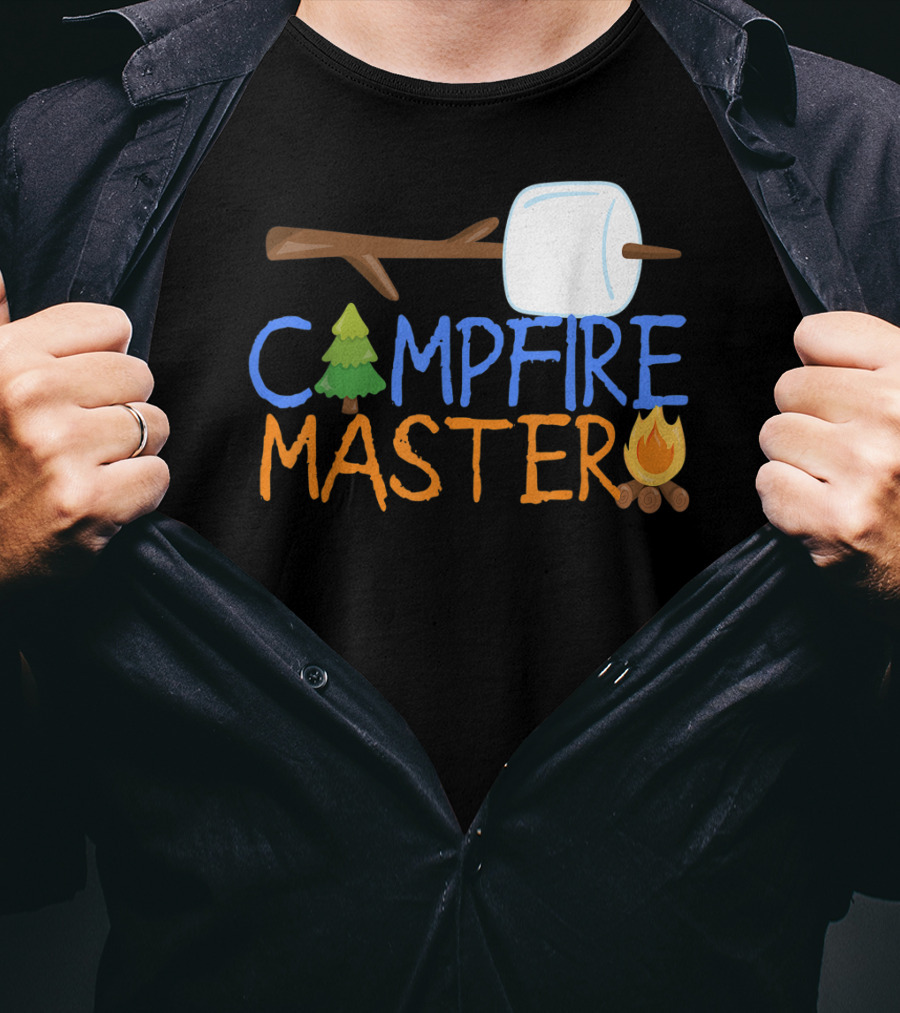Campfire Master Dad Camping S'Mores Bonfire85 T-Shirt