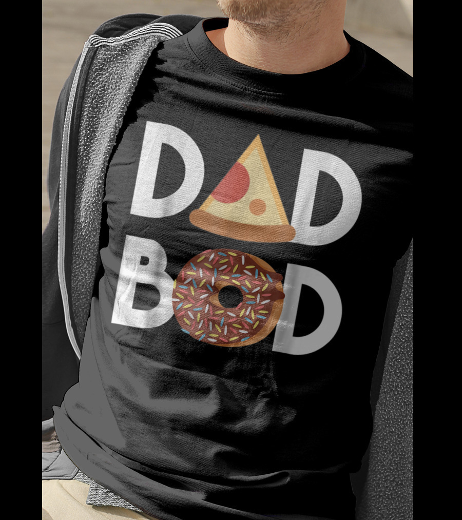 DAD BOD Pizza Donut Lovers Fitness T-Shirt