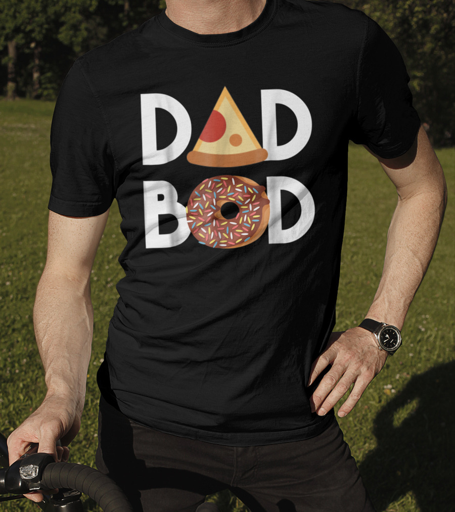 DAD BOD Pizza Donut Lovers Fitness T-Shirt