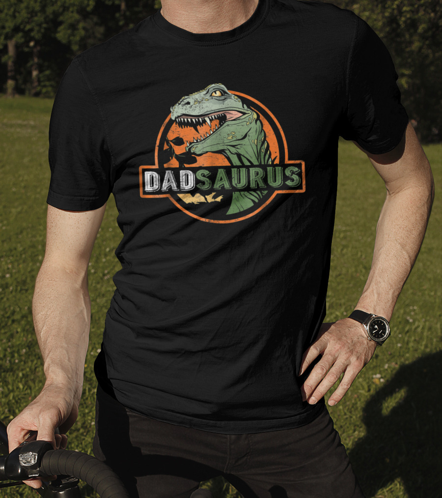 Dadsaurus Funny Rex Dad Saurus Dinosaur Men69 Jurassic Park T-Shirt