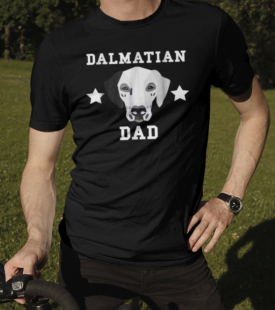 Dalmatian Dad Dog Owner Mens Dalmatian Dad With Stars T-Shirt